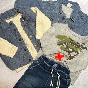 5 piece super cool, trendy baby boys fall outfits 3-6M
